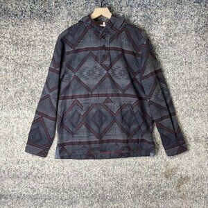 Faherty Pullover Hoodie Mens Medium Southwest Aztec Pattern Button Up